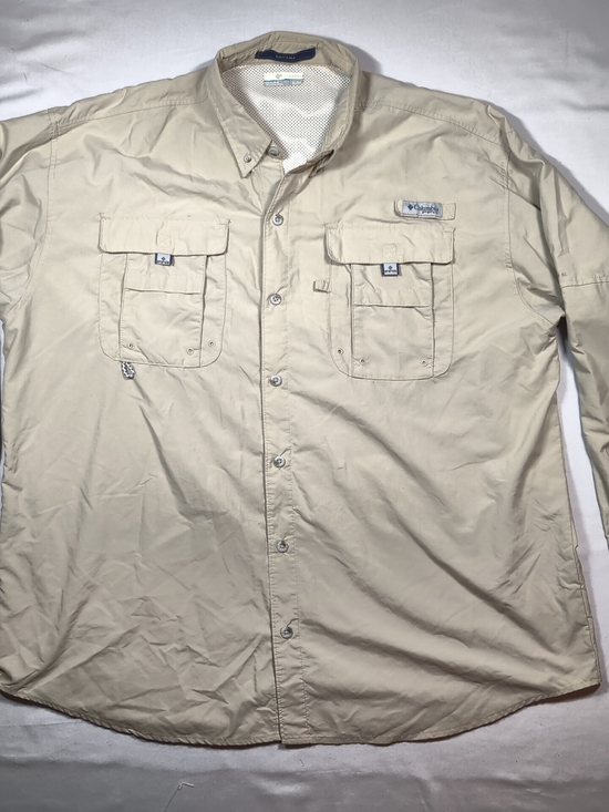 Columbia Other - Columbia Men's Lightweight Button-Down Fishing Shirt - Khaki